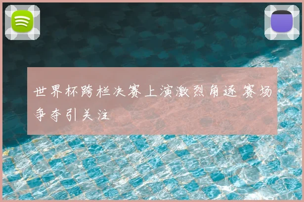世界杯跨栏决赛上演激烈角逐 赛场争夺引关注